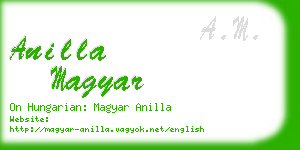 anilla magyar business card
